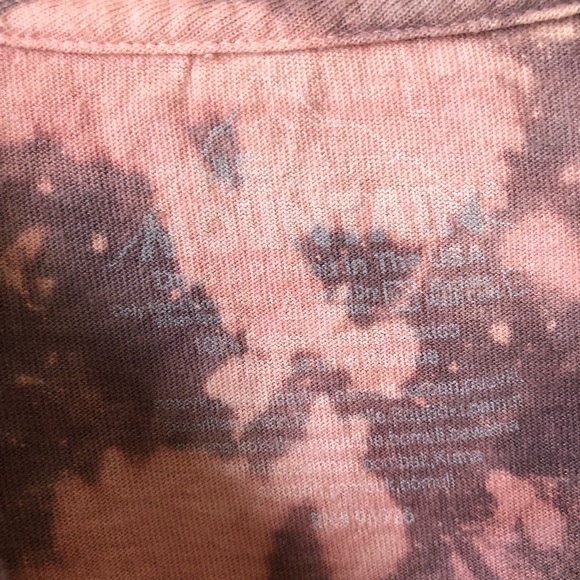 Custom bleach dye The Mountain eagle flag tee shirt L - Picture 3 of 4